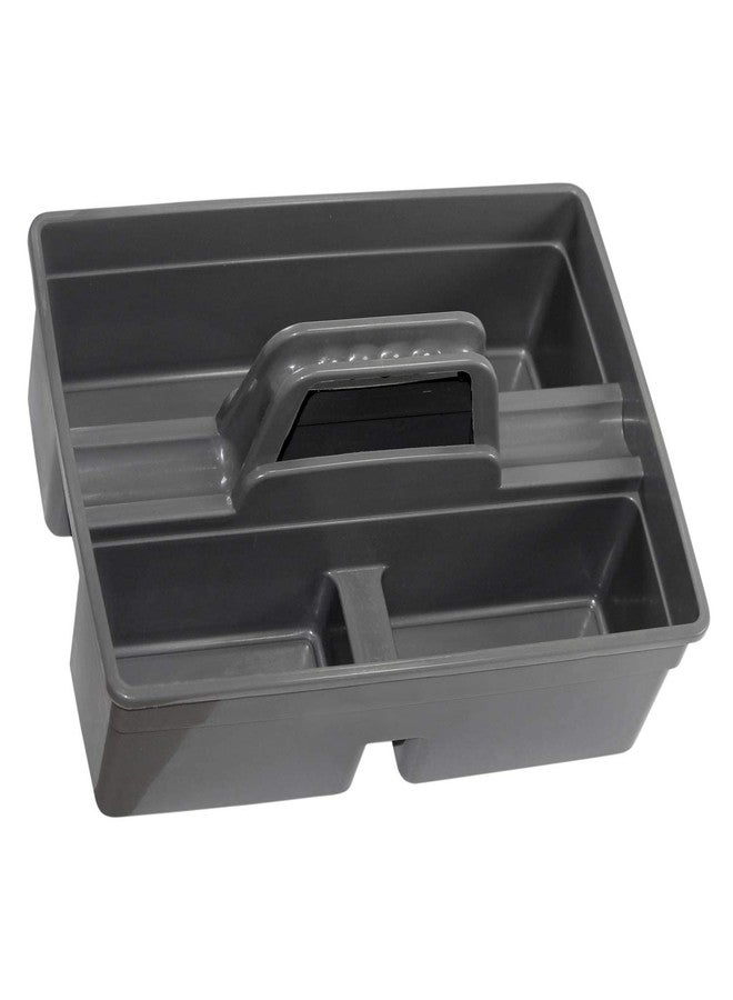 KR STORE™ 3-Compartment Industrial Caddy Basket - Heavy-Duty Grey Cleaning Organizer with Handle for Tools, Bathroom, Floors & Windows - Durable Utility Basket-Grey - Image 4